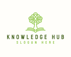 Book Tree Library logo design