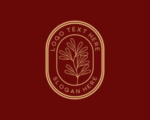 Luxury Organic Leaf Plant logo