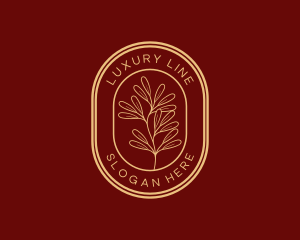 Luxury Organic Leaf Plant logo design