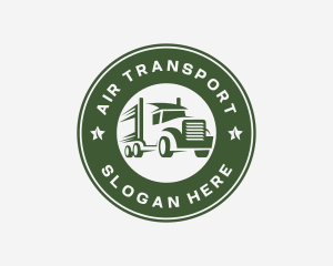 Trailer Truck Logistics logo design