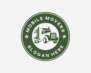 Trailer Truck Logistics logo design