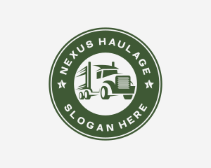 Trailer Truck Logistics logo design