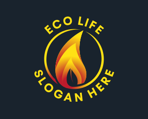 Eco Friendly Flame logo design