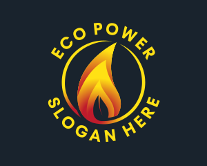 Eco Friendly Flame logo design