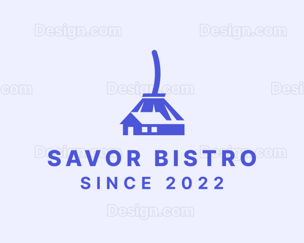 House Broom Cleaning Logo