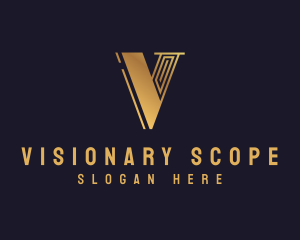 Luxury Elegant Brand Letter V logo design