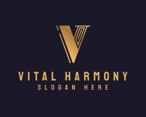 Luxury Elegant Brand Letter V logo design