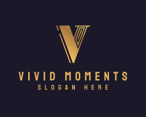 Luxury Elegant Brand Letter V logo design