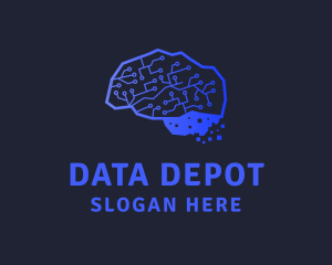 Brain Circuit Data logo design