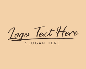 Tilted Handwritten Signature logo