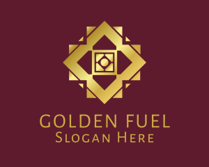 Golden Hotel Emblem logo design