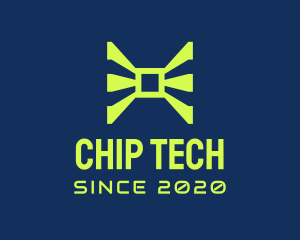 Digital Computer Microchip  logo design