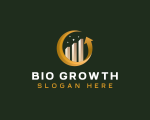 Statistics Growth Arrow logo design