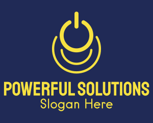 Yellow Power Smile logo design