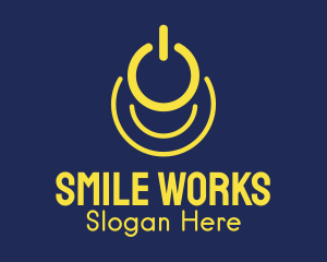 Yellow Power Smile logo design