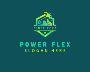 Building Power Washer logo design