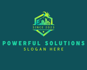 Building Power Washer logo design