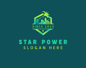 Building Power Washer logo design