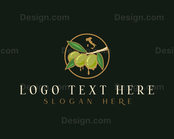 Italy Olive Fruit Logo