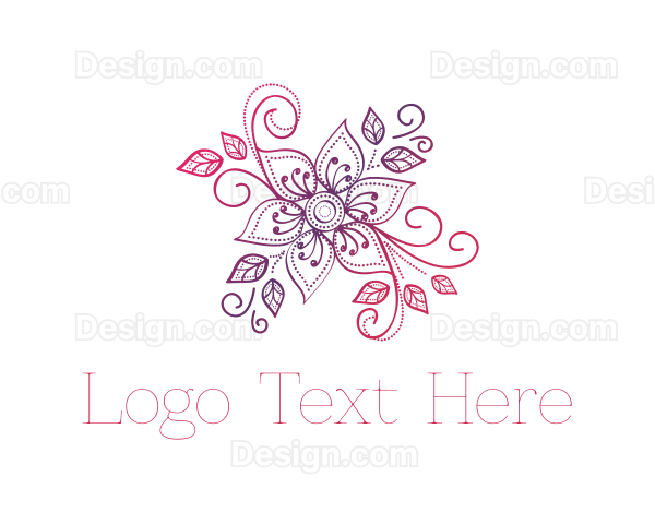 Pink & Purple Flower Logo