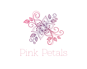 Pink & Purple Flower logo design