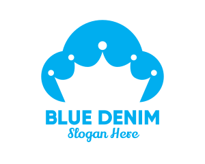 Blue Cloud Crown logo design