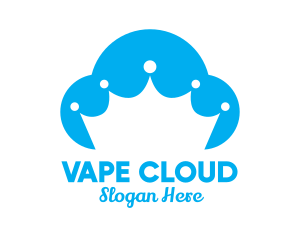 Blue Cloud Crown logo design