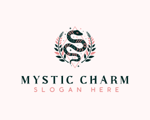 Mystic Snake Boho logo design