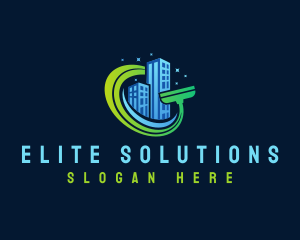 Building Cleaning Squeegee Logo
