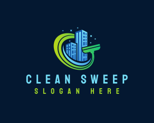 Building Cleaning Squeegee logo design