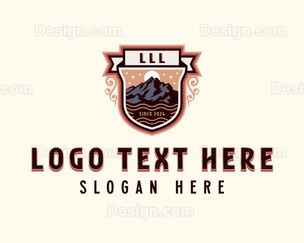 Trekking Mountain Peak Logo