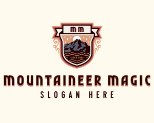 Trekking Mountain Peak logo design