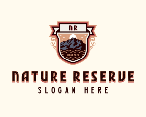 Trekking Mountain Peak logo design