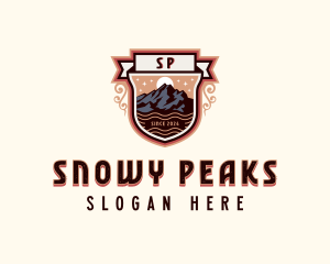 Trekking Mountain Peak logo design