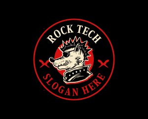 Dog Rock Band logo design