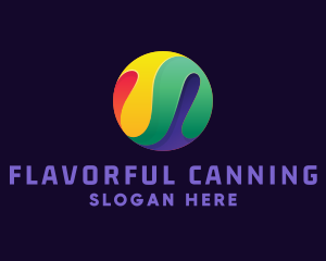 Colorful Paint Marble logo design