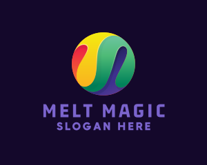 Colorful Paint Marble logo design