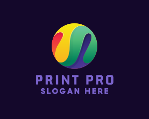 Colorful Paint Marble logo design