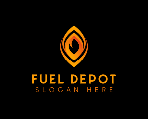 Fire Flame Fuel logo design