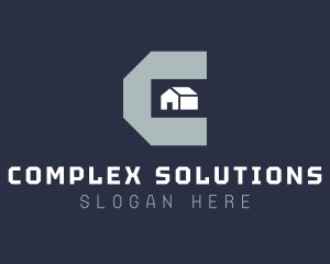 Real Estate Home Letter C logo design