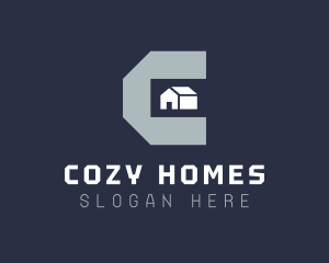 Real Estate Home Letter C logo design