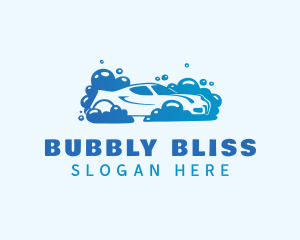 Blue Car Washer logo design