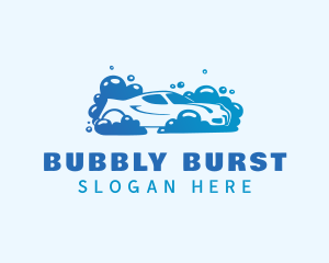 Blue Car Washer logo design