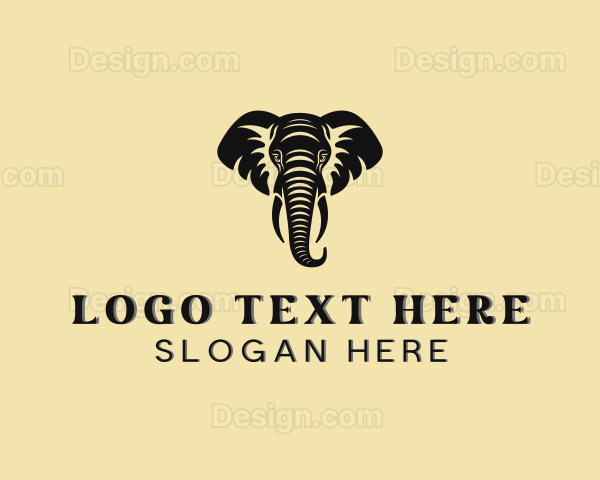 Safari African Elephant Logo