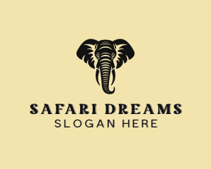 Safari African Elephant  logo design