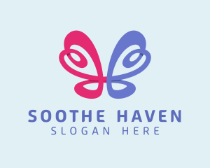 Butterfly Loop Sign logo design