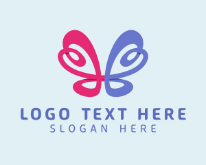 Loop - Butterfly Loop Sign logo design