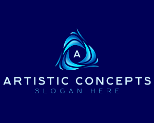 Abstract Tech Wave logo