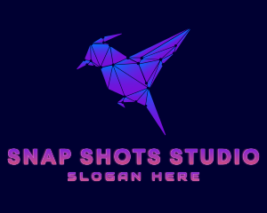 Geometric Cyber Bird Logo