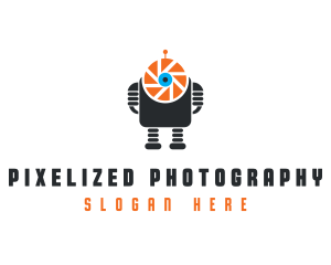 Camera Shutter Robot logo design